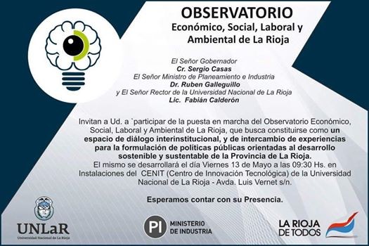 Inauguran el Observatorio Económico, Social, Laboral y Ambiental de La Rioja